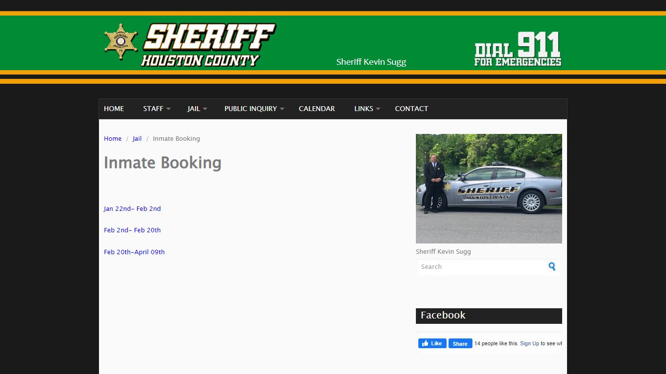 Inmate Booking | Houston County Sheriff's Office - hcsotn.org