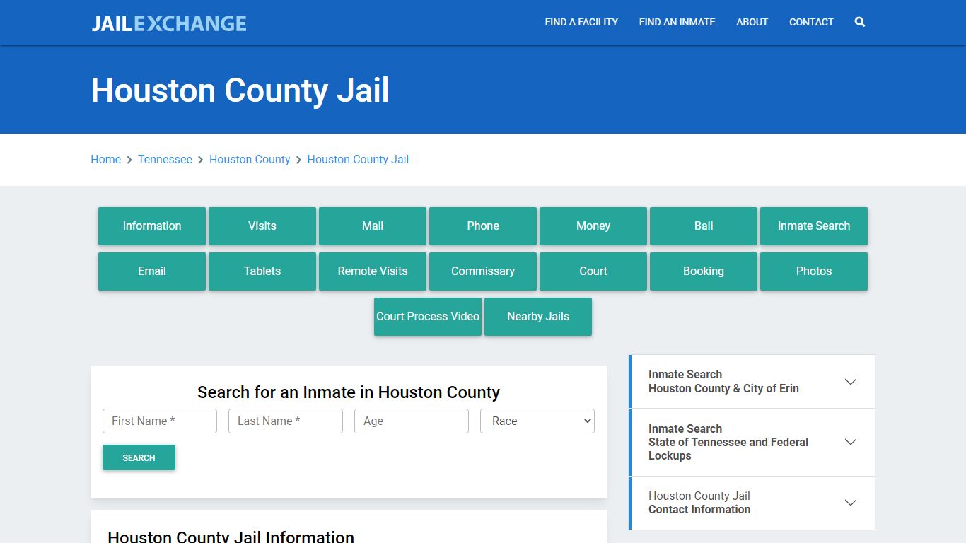 Houston County Jail Roster Lookup, TN, Inmate Search